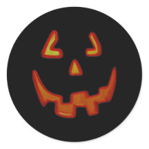 Glowing Pumpkin Face Stickers