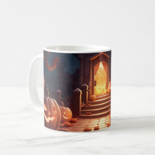 Glowing Pumpkin Halloween Coffee Mug
