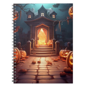 Glowing Pumpkin Halloween Notebook