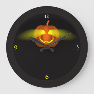 Glowing Pumpkin - Large Clock
