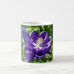glowing purple flower coffee mug