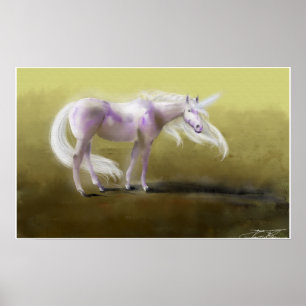 Glowing Purple Unicorn Poster