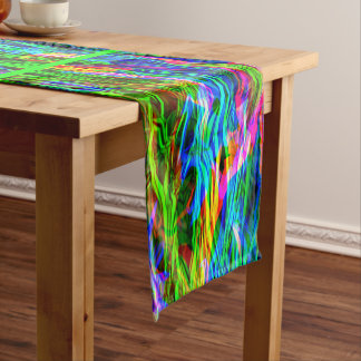Glowing Rainbow Abstract Medium Table Runner