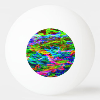 Glowing Rainbow Abstract Ping Pong Ball
