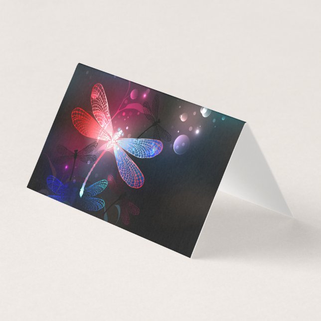 Glowing red dragonfly (Front)