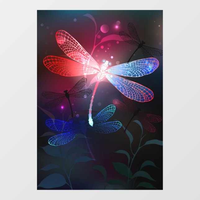Glowing red dragonfly (Sheet)