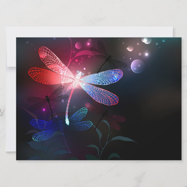 Glowing red dragonfly announcement (Front)