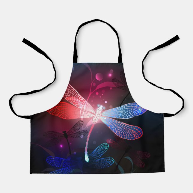 Glowing red dragonfly apron (Front)