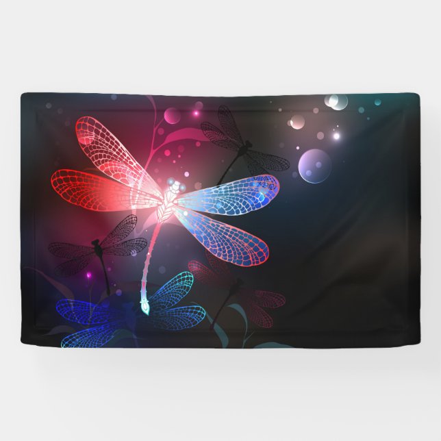 Glowing red dragonfly banner (Horizontal)