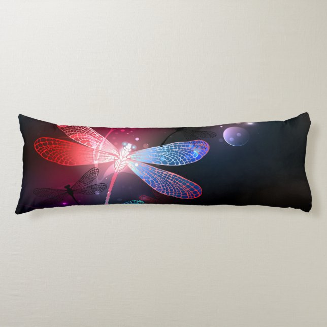 Glowing red dragonfly body cushion (Front)
