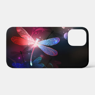 Glowing red dragonfly iPhone 12 mini case