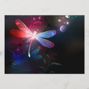 Glowing red dragonfly menu