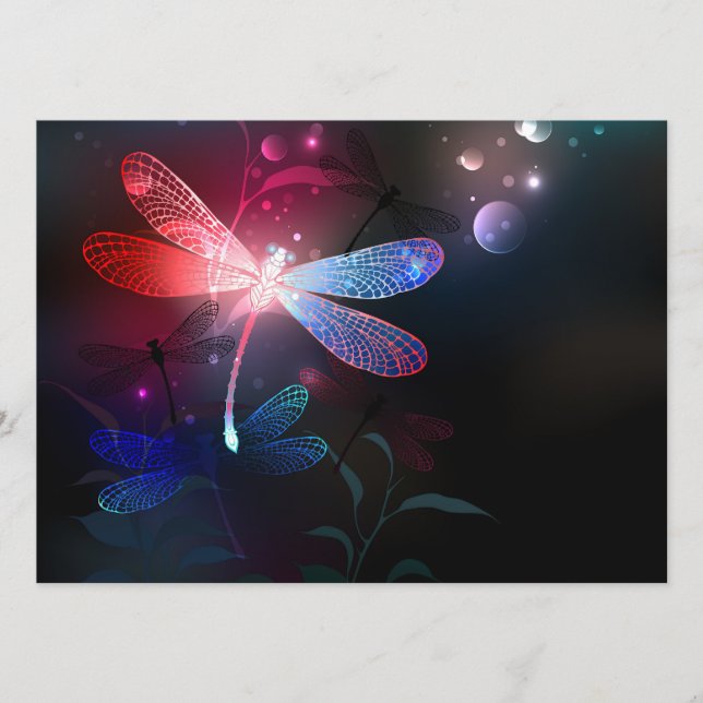Glowing red dragonfly menu (Front)