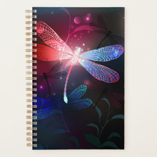 Glowing red dragonfly planner