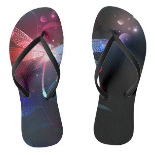 Glowing red dragonfly thongs