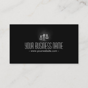 Glowing Scale Icon Attorney/Lawyer Business Card
