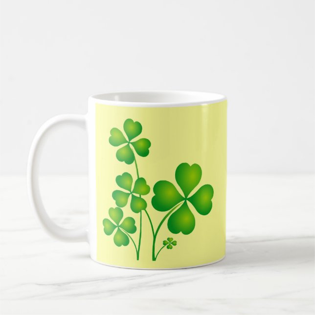 Glowing Shamrocks Coffee Mug (Left)