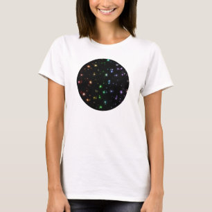 Glowing Shiny Rainbow Stars In Space T-Shirt