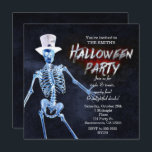 Glowing Skeleton Halloween Party Invitations<br><div class="desc">Glowing Skeleton Halloween Party Invitations</div>