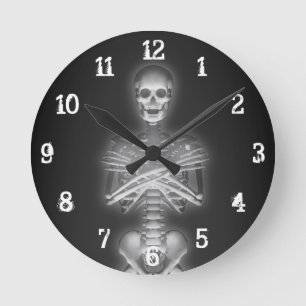 Glowing Skeleton: Wall Clock