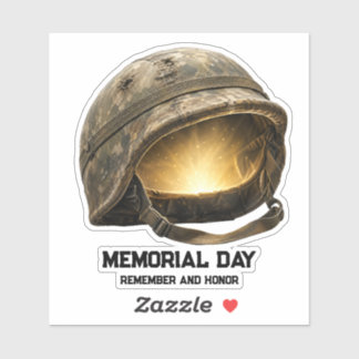 Glowing Soldier Helmet Memorial Day Tribute