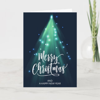 Glowing Sparkle Christmas Tree Card
