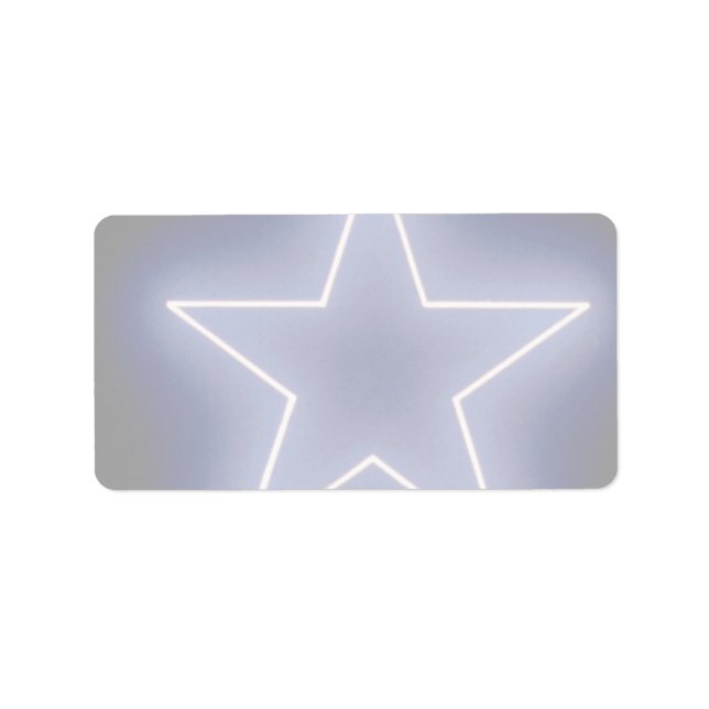 Glowing sparkle star label (Front)