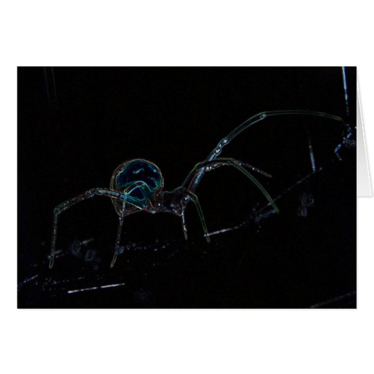 Glowing Spider Greeting Card