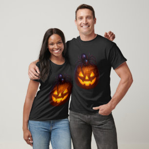 Glowing Spider Pumpkin" T-Shirt