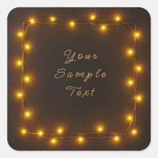Glowing Square String Lights Decorative Frame Sticker