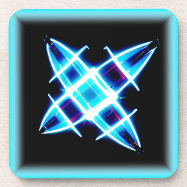 Glowing Star Patterns. Buy Now Coaster (Front)