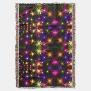 Glowing Starburst Sherpa Throw Blanket