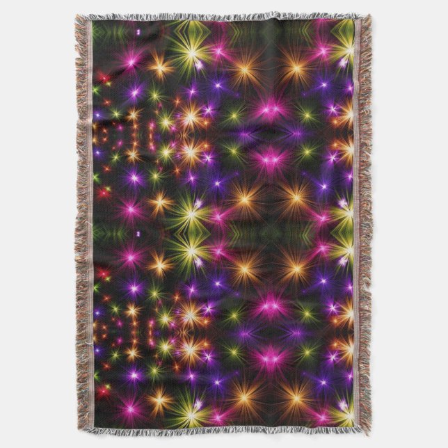 Glowing Starburst Sherpa Throw Blanket (Front Vertical)