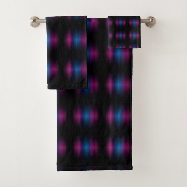 Glowing steel pattern bath towel set (Insitu)