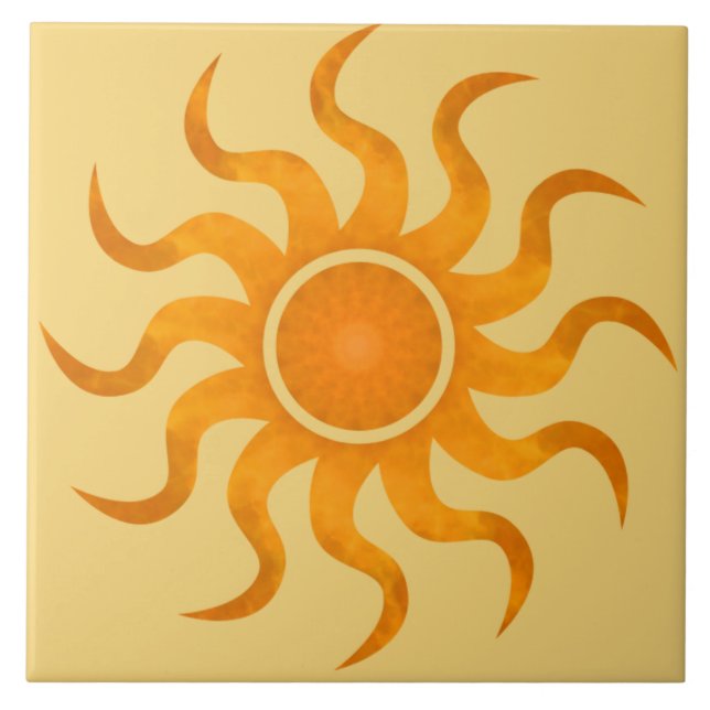 Glowing Sun Desert Gold Tile - Large (Front)