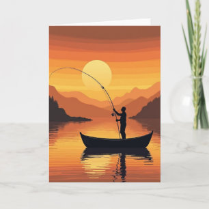 Glowing Sun Fathers Day Scene Card