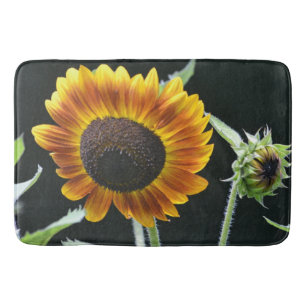 Glowing Sunflower Bath Mat