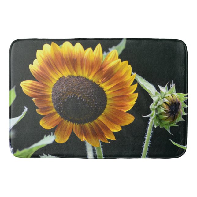 Glowing Sunflower Bath Mat (Front)