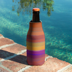 Glowing Sunrise Salty Watercolor Pop Of Colour Art Bottle Cooler