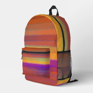 Glowing Sunrise Salty Watercolor Pop Of Colour Art Printed Backpack