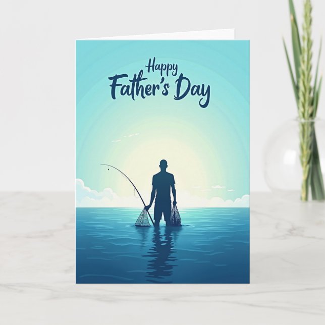 Glowing Sunset Fathers Day Card (Front)