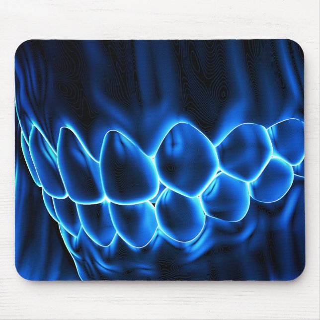 Glowing Teeth Bite & Gums Dentist Mousepad (Front)