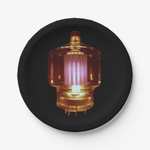 Glowing Transmit Vacuum Tube Paper Plate