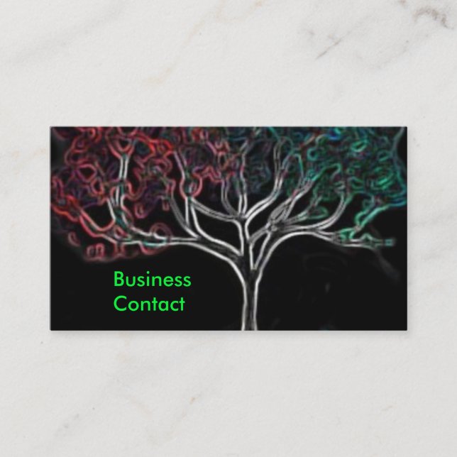 Glowing tree business card (Front)