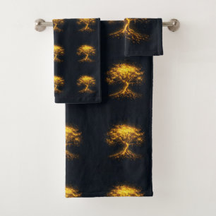 Glowing Tree of Life – Mystical and Enchanting Bath Towel Set