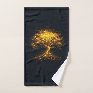 Glowing Tree of Life – Mystical and Enchanting Hand Towel