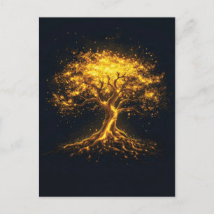 Glowing Tree of Life – Mystical and Enchanting Holiday Postcard