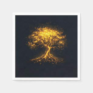 Glowing Tree of Life – Mystical and Enchanting Napkin