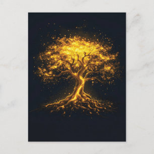  Glowing Tree of Life – Mystical and Enchanting  Postcard