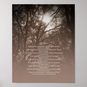 Glowing Trees "Do It Anyway" Lower Text Poster